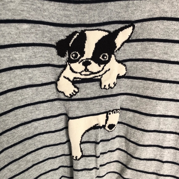 J Crew Puppy Stripes Lightweight Sweater • Size XS - Picture 3 of 6